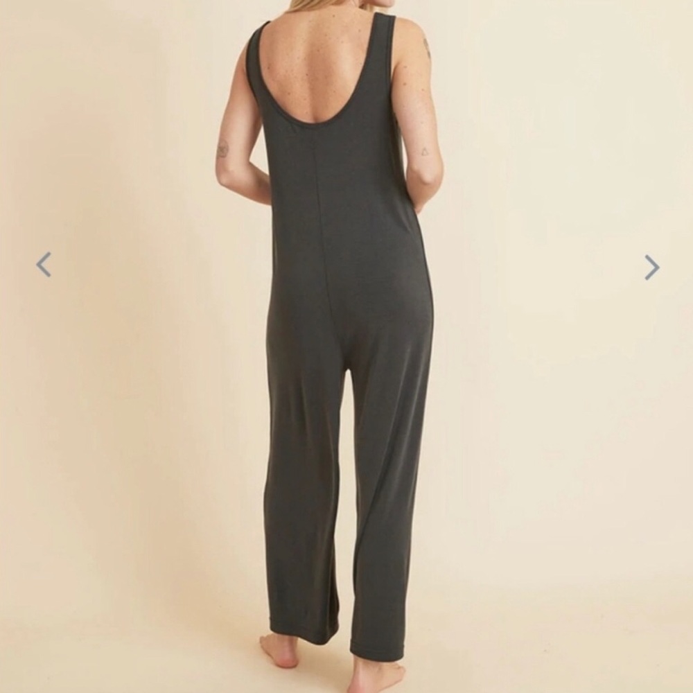 Marine Layer Luxe Rib Jumpsuit Faded Black Size M New With Tags
